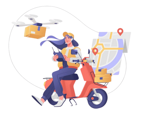 Delivery service illustration
